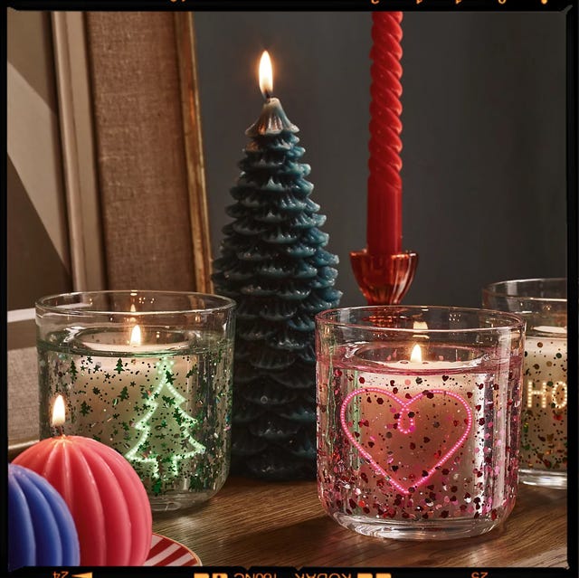 christmas candles and hand embroidery kit