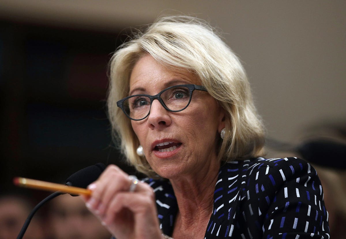 Betsy DeVos Is Reportedly Considering Letting Schools Use Federal Funds ...