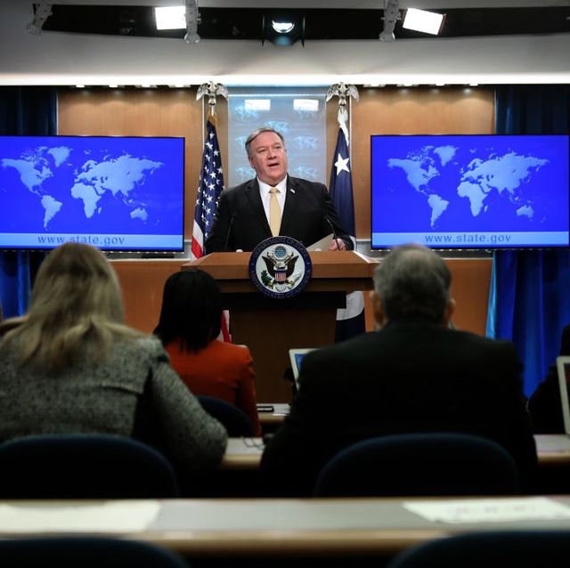 Secretary Of State Mike Pompeo Holds Media Briefing At The State Department