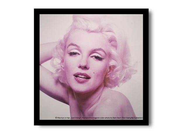 original chromogenic colour print photograph of marilyn monroe hand signed by photographer bert stern shows marilyn in her so called last sitting in summer 1962