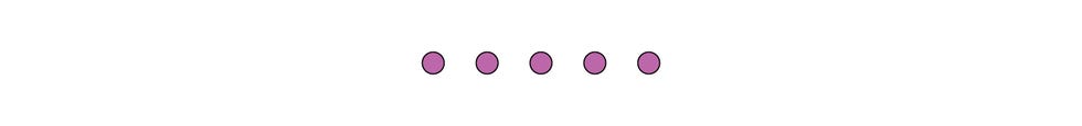 a series of five purple circles aligned horizontally