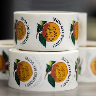 a roll of georgia voter stickers