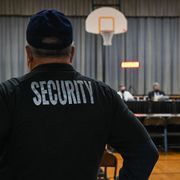 a pennsbury school district security guard observes a pennsbury school board meeting in levittown, pennsylvania on december 16, 2021   as joshua waldorf was running for a third term on the pennsbury school board in november, one particularly heated debate triggered a flood of vitriolic messages to his inbox    one of them urging him to shoot himself in a shift mirrored in cities across america, his local council overseeing schools in the leafy suburbs of philadelphia had unwittingly become a battleground in the politicized culture wars roiling the nationthe hateful messages aimed at waldorf were just one example of the flow of anonymous slurs and threats directed at him and fellow members of the nine seat board in past months    as their once studious meetings turned to angry shouting matches photo by kylie cooper  afp photo by kylie cooperafp via getty images