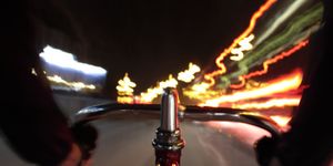 cyclist cockpit at night