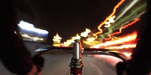 cyclist cockpit at night