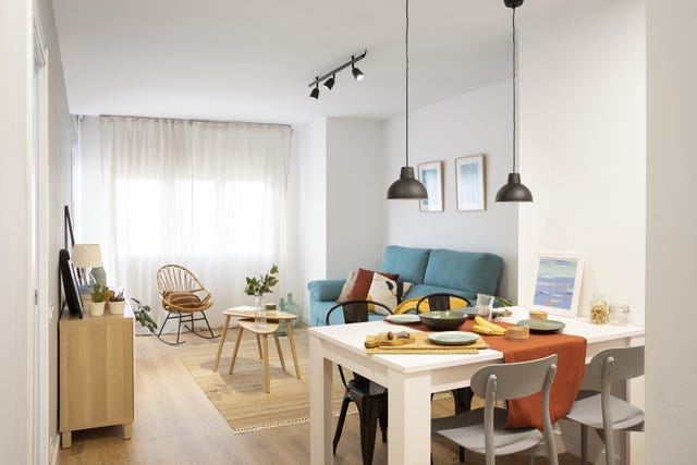 salón comedor de diseño nórdico