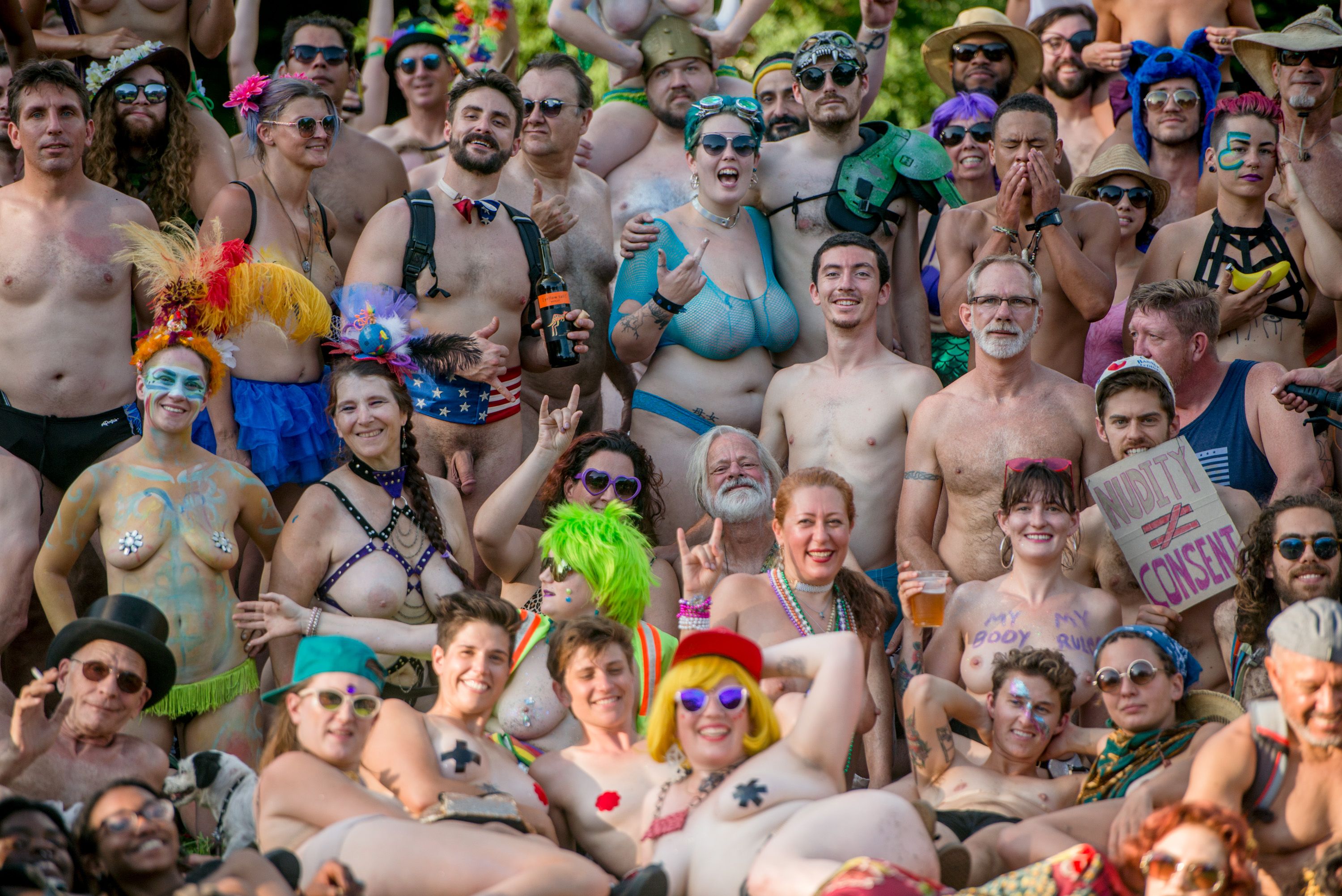 World Naked Bike Ride in New Orleans Attracts Hundreds of Cyclists