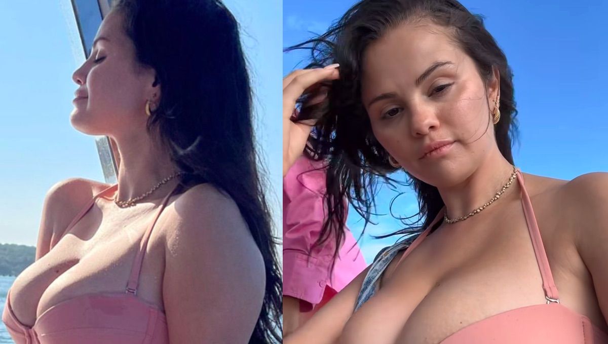 Selena Gomez Shares Sexy Pink Bikini Shots From Bachelorette Party Yacht picture image