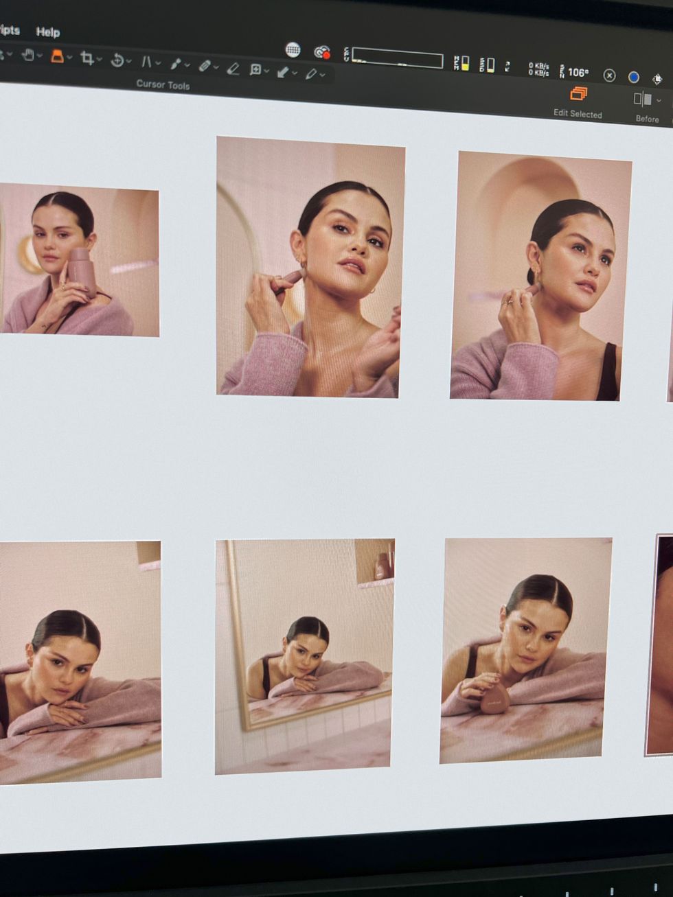 campaign shots of selena gomez with the find comfort collection