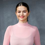 westwood, california   january 11 editors note image has been digitally retouched selena gomez arrives at the premiere for dolittle at regency village theatre on january 11, 2020 in westwood, california  photo by kurt krieger   corbiscorbis via getty images