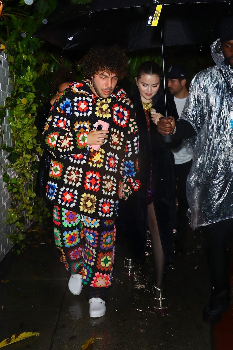 Selena Gomez Wore a Sequin Minidress With Benny Blanco to Grammys After