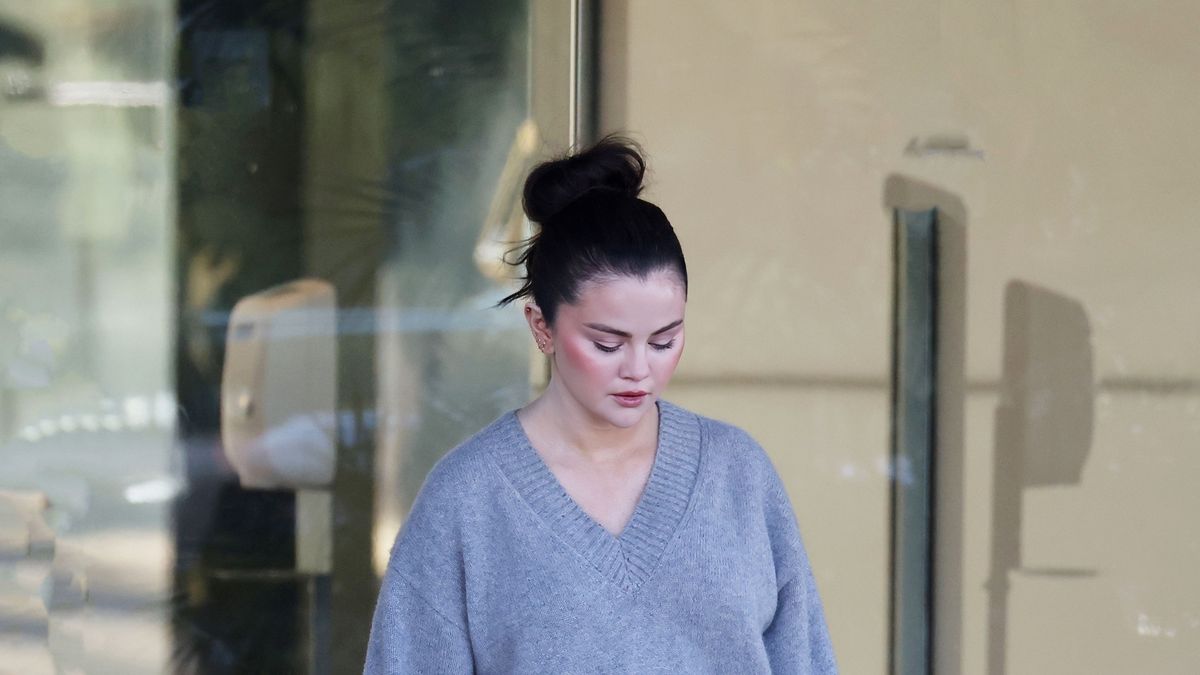 Selena Gomez Wore a Cowl Neck Sweater for a 'Date Night' with Her