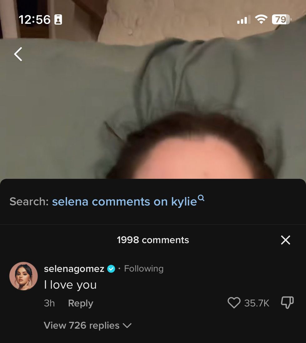 selena gomez's comment on nepo baby bullying post