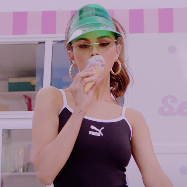 selena gomez ice cream puma outfit