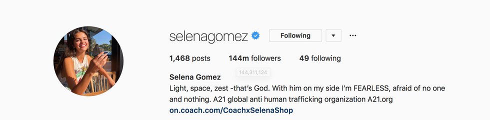 Selena Gomez Is No Longer the Most Followed Person on Instagram