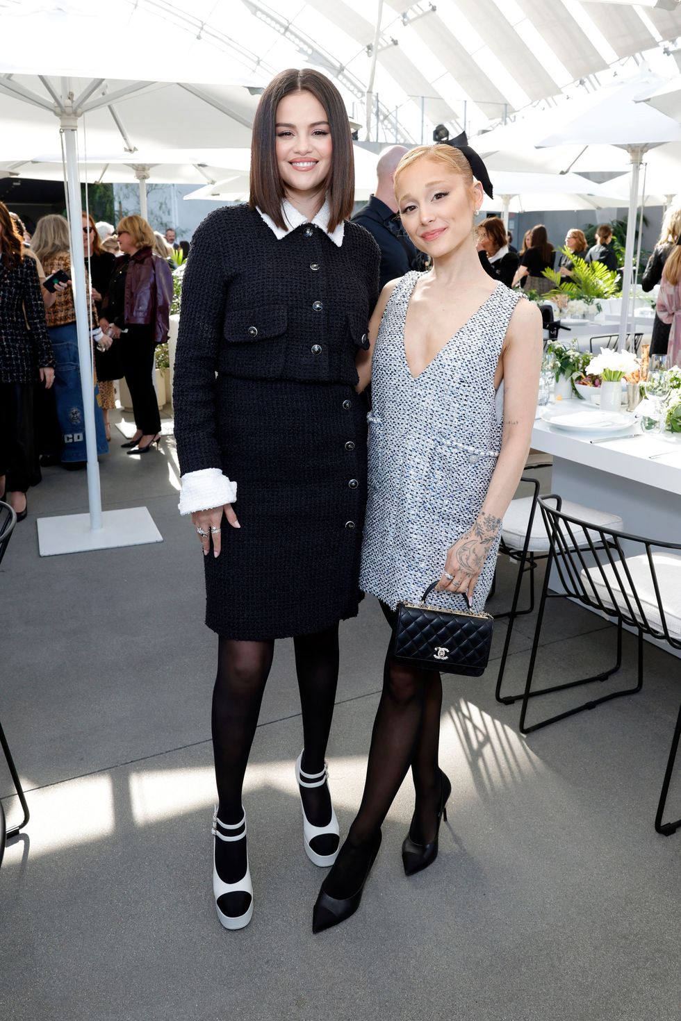 ariana grande and selena gomez at the academy women's luncheon