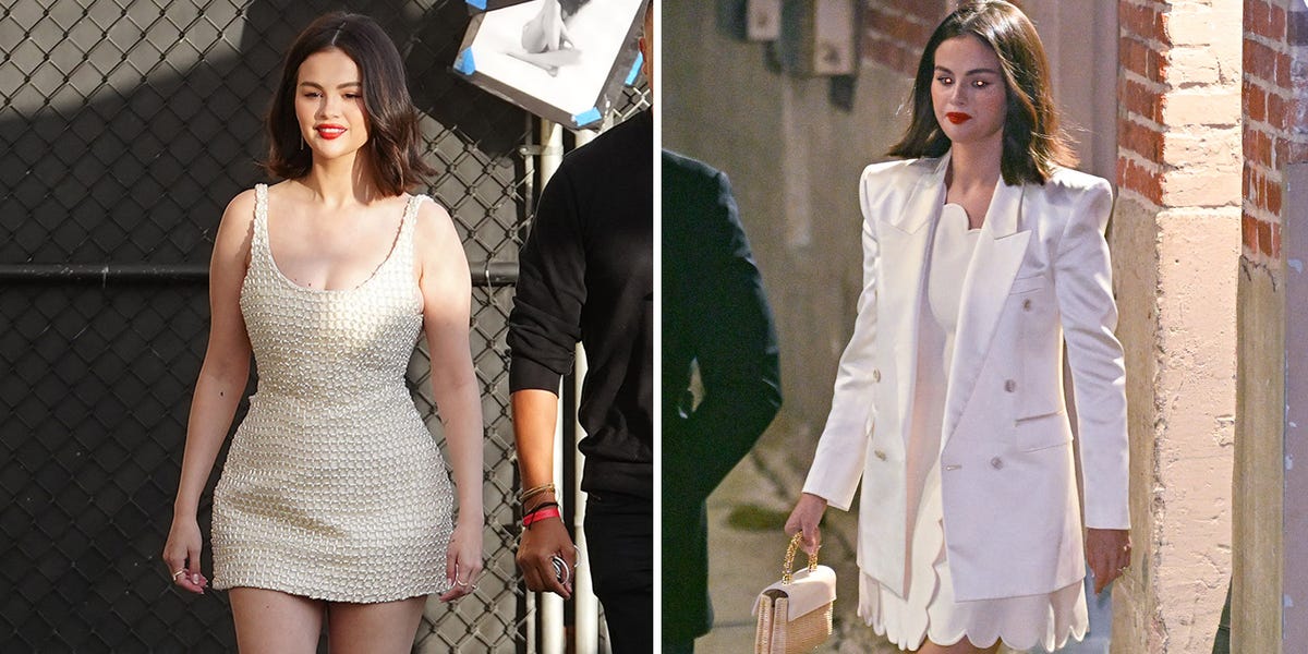Selena Gomez Is Radiant in Two Very Different White Minidresses