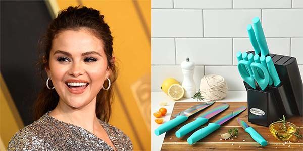 Selena Gomez's rainbow knives are on sale at