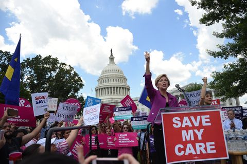 senate democrats hold rally to oppose gop's obamacare repeal efforts