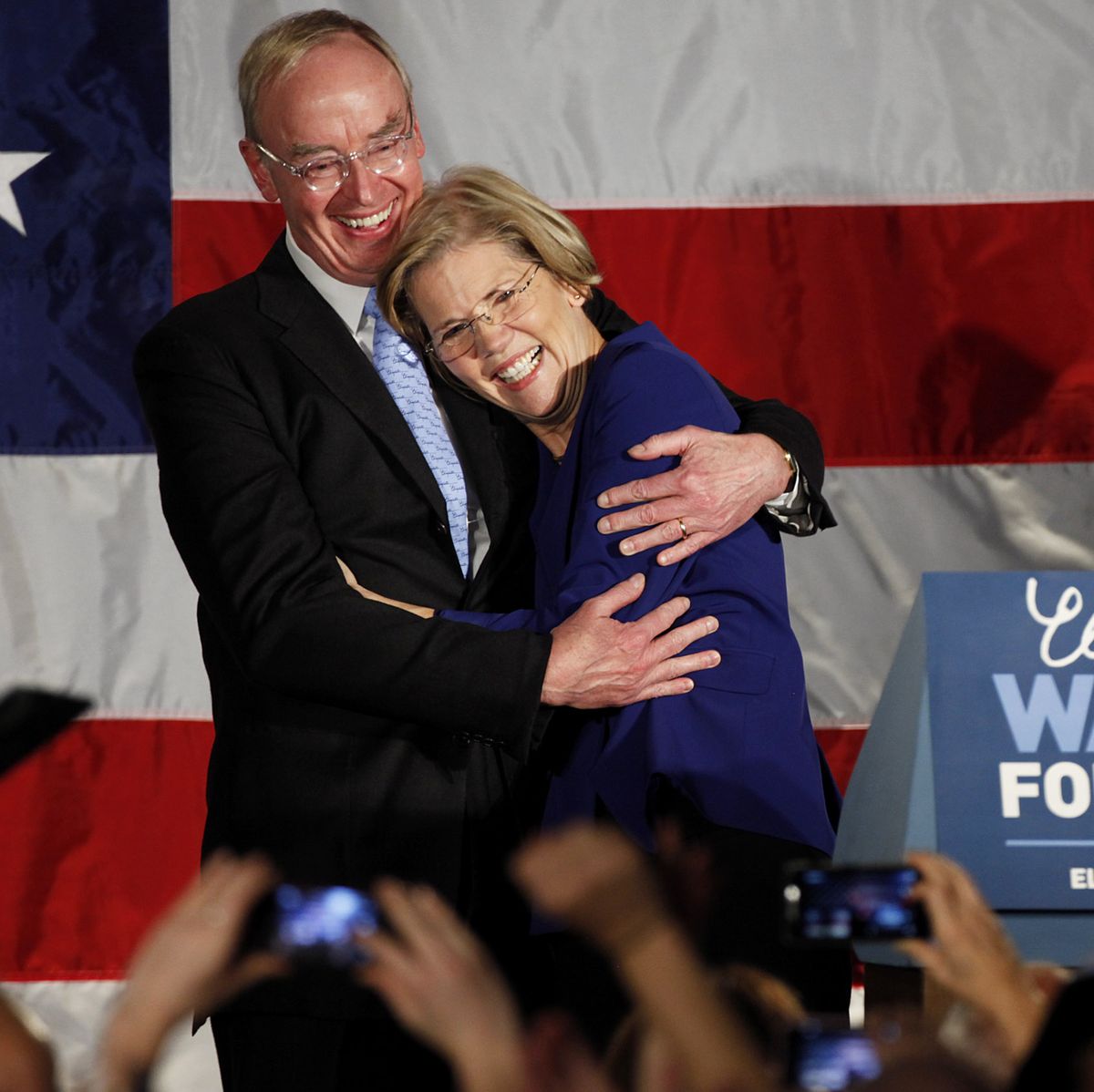 Elizabeth Warren with her husband bruce mann Wins Massachusetts Senate Race
