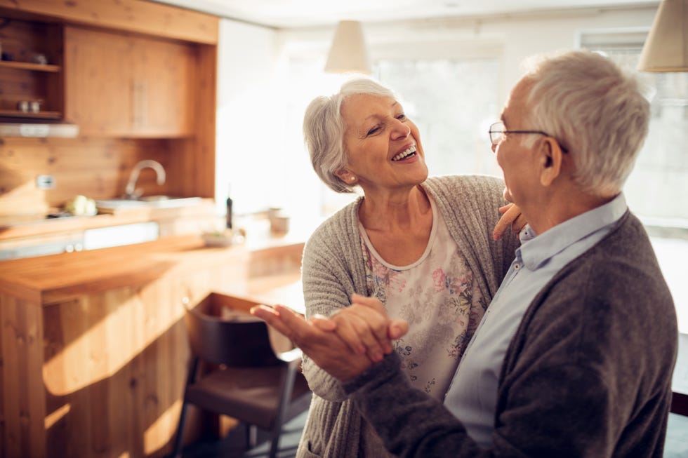 Senior couple dancing