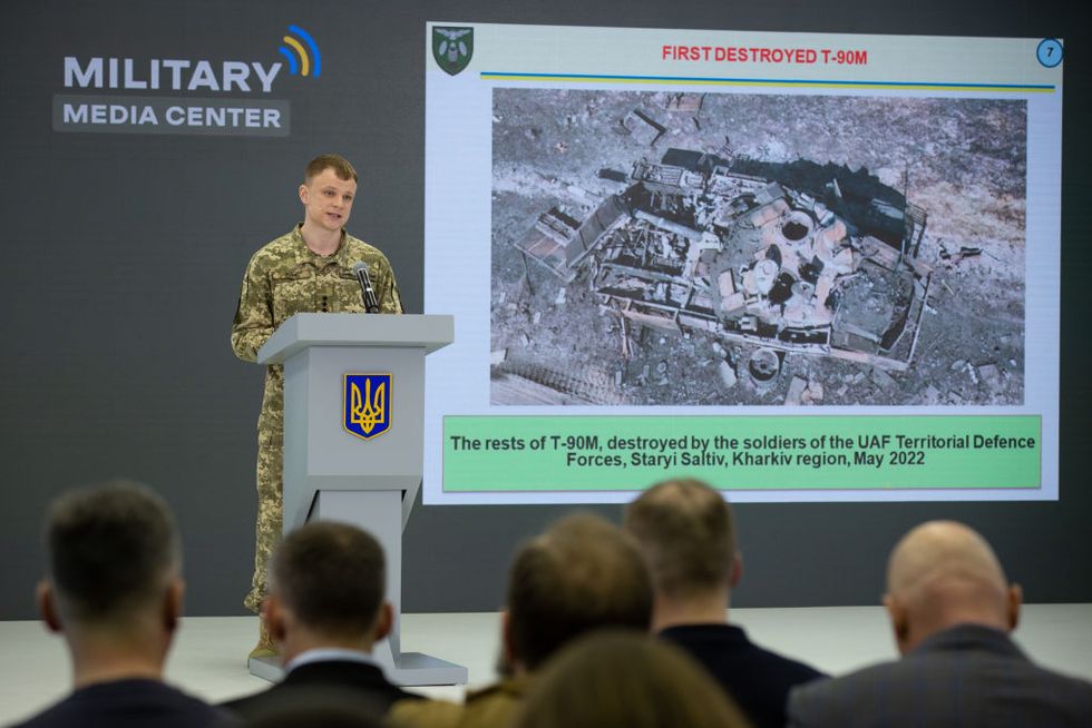 technical briefing at the military media center in kyiv