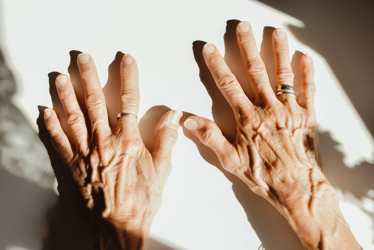 senior woman hands