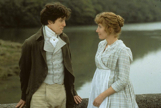 sentido y sensibilidad 1995, con emma thompson y hugh grant
