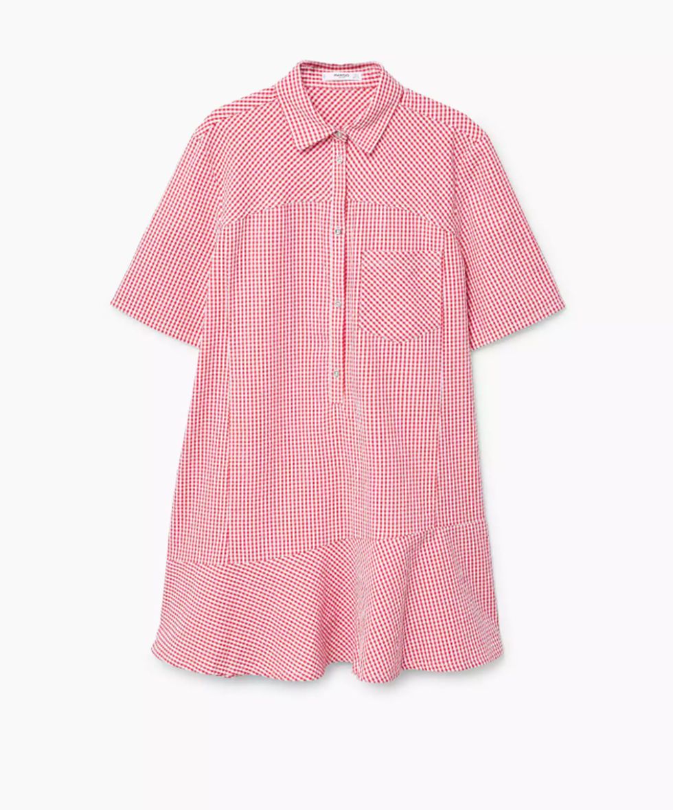 Clothing, Pink, Sleeve, Collar, Product, Pattern, Shirt, Button, Dress shirt, Design, 