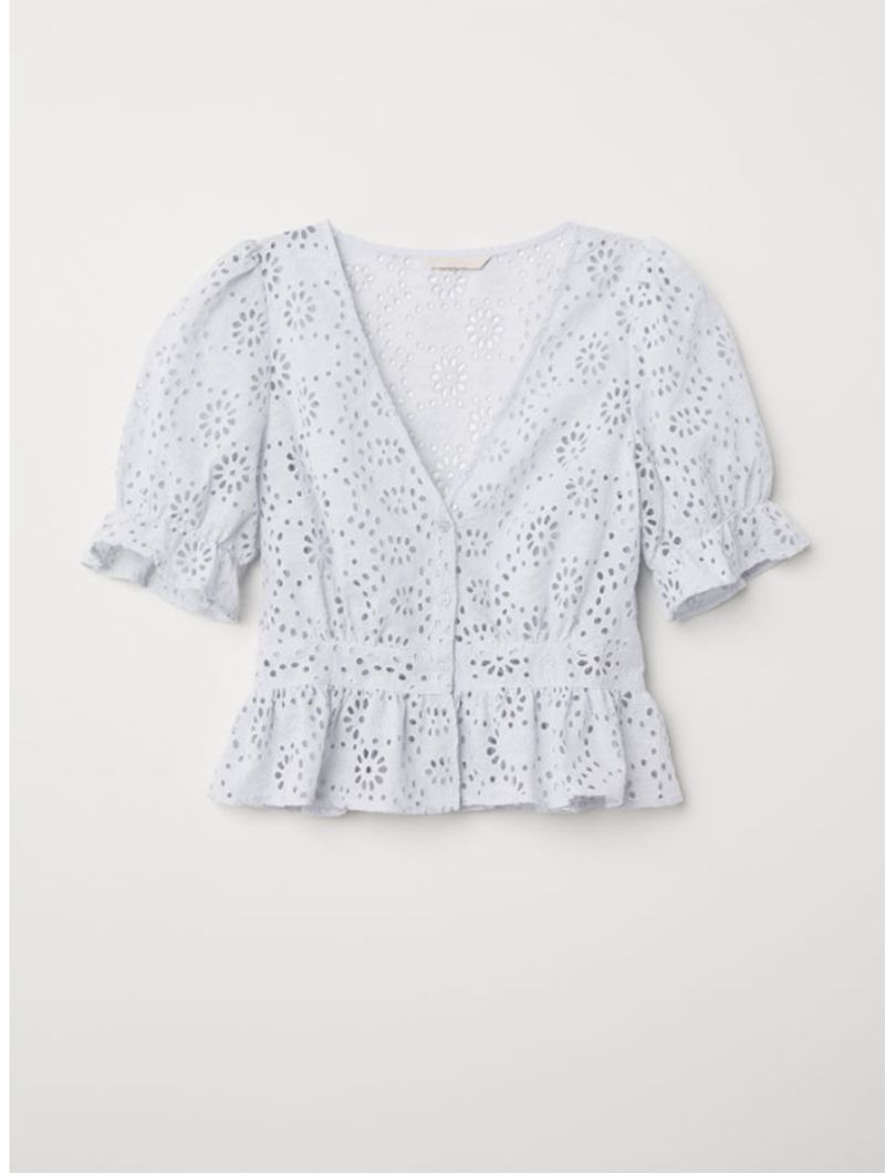 Clothing, White, Outerwear, Sleeve, Lace, Blouse, Top, Crop top, Sweater, Cardigan, 
