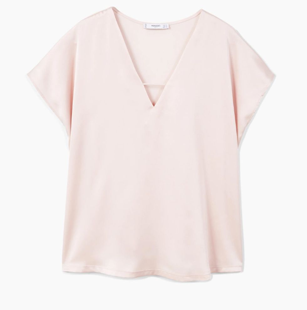 Clothing, White, Sleeve, Pink, Neck, T-shirt, Blouse, Outerwear, Collar, Top, 