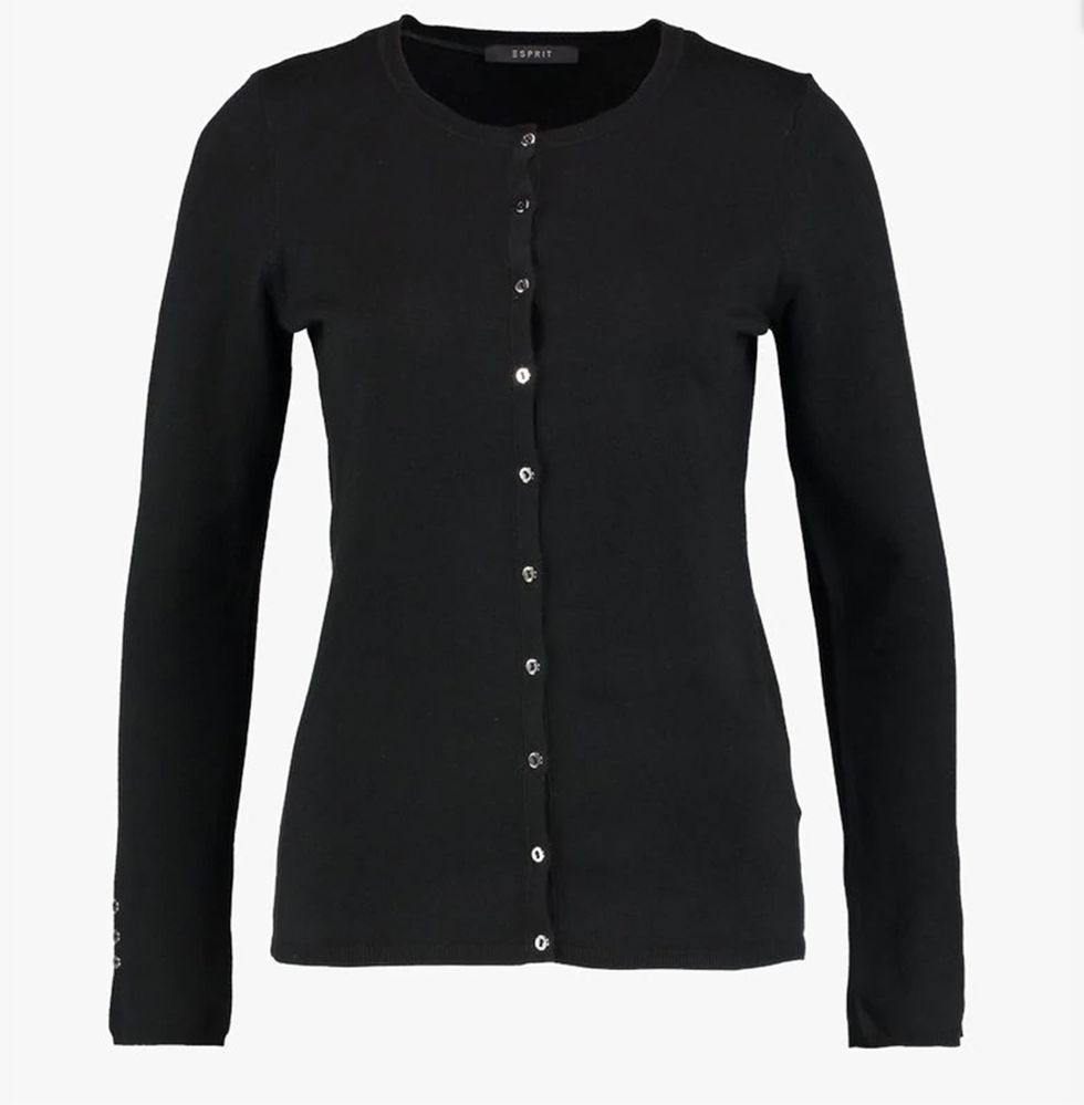 Clothing, Outerwear, Black, Sleeve, Sweater, Cardigan, Top, Button, Jacket, Long-sleeved t-shirt, 