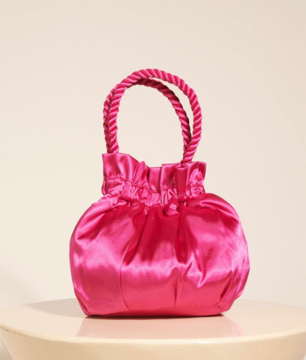 Bag, Handbag, Pink, Magenta, Red, Fashion accessory, Shoulder bag, Material property, Luggage and bags, Tote bag, 