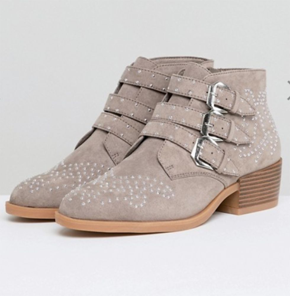 Footwear, Shoe, Beige, Product, Brown, Boot, Buckle, Sandal, Leather, Fashion accessory, 