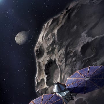 Lucy's mission Op haar twaalf jaar durende missie zal de NASAsonde Lucy zeven planetoden in de omloopbaan van Jupiter onderzoeken waaronder ook het binaire stelsel Patroclus en Menoetius Daarmee zal de mensheid voor het eerst een glimp opvangen van deze raadselachtige JupiterTrojanen