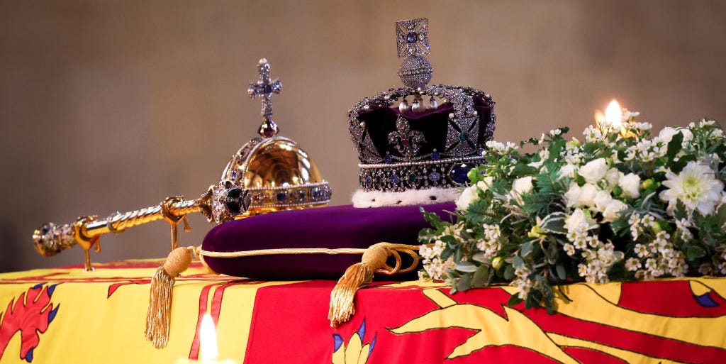 Meaning Behind Queen Elizabeth II's Imperial State Crown, Scepter, Orb – WWD