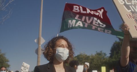 ishanne leckey marching for black lives matter