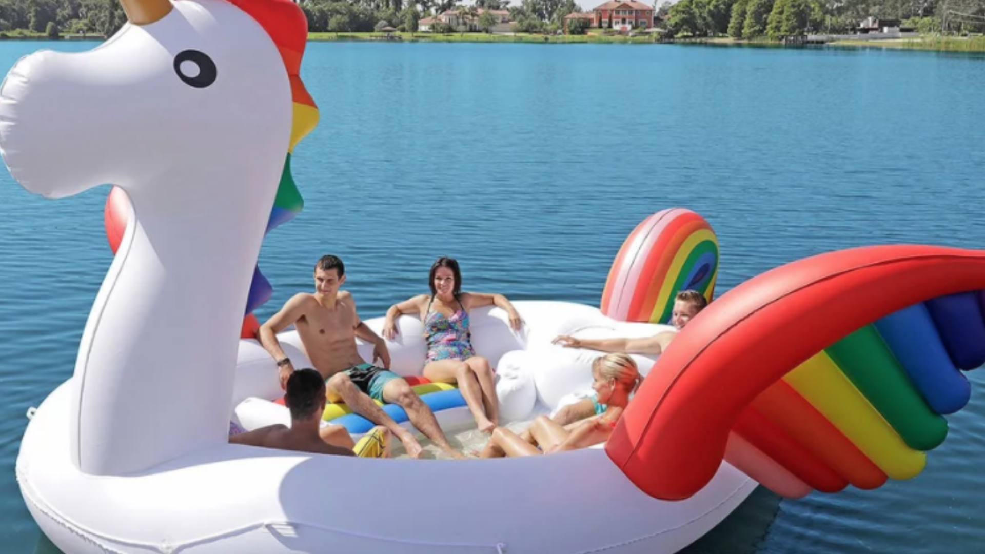 Pool Inflatable Giant Float Full Size Ride-on Owl Seats 2 Adults Lake Ocean 