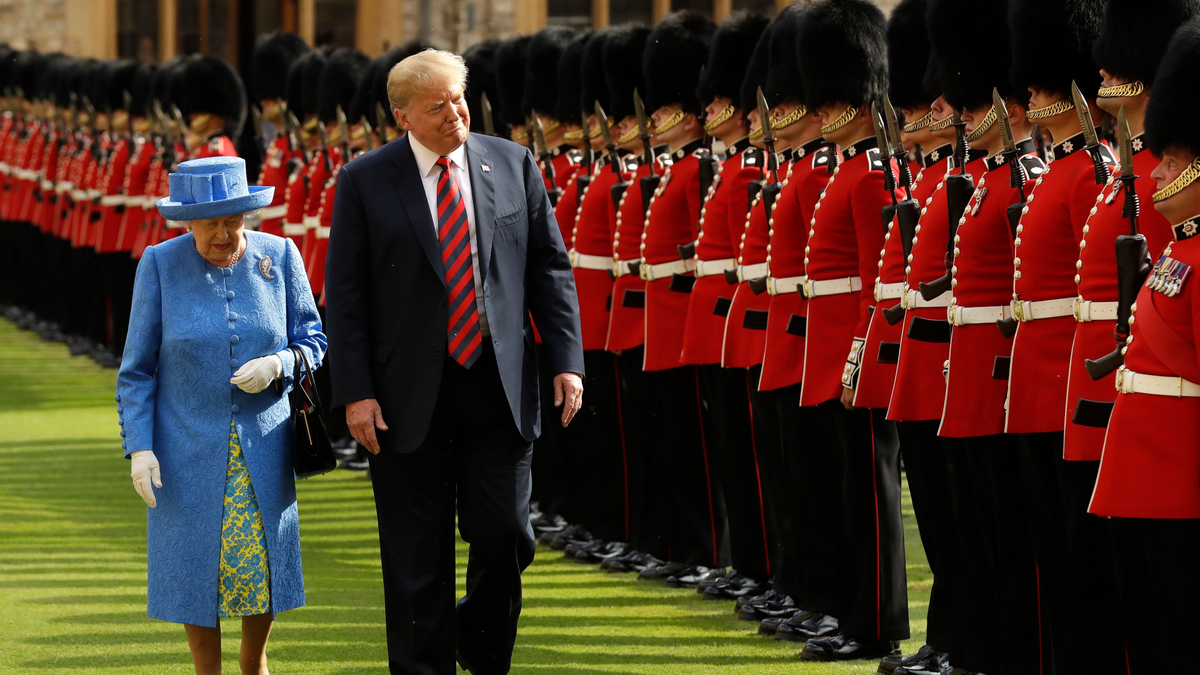 preview for President Trump's visit with Queen Elizabeth was as cringey as you'd expect