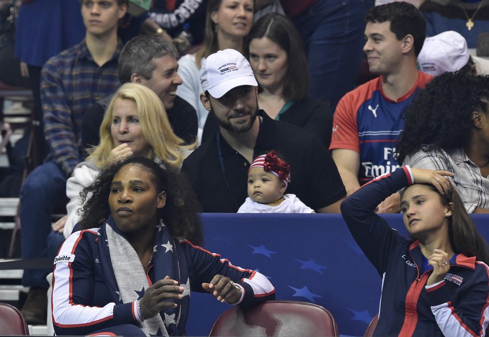 Serena Williams Debuts Adorable Baby Alexis at a Tennis Match
