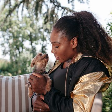 Serena Williams and her dog