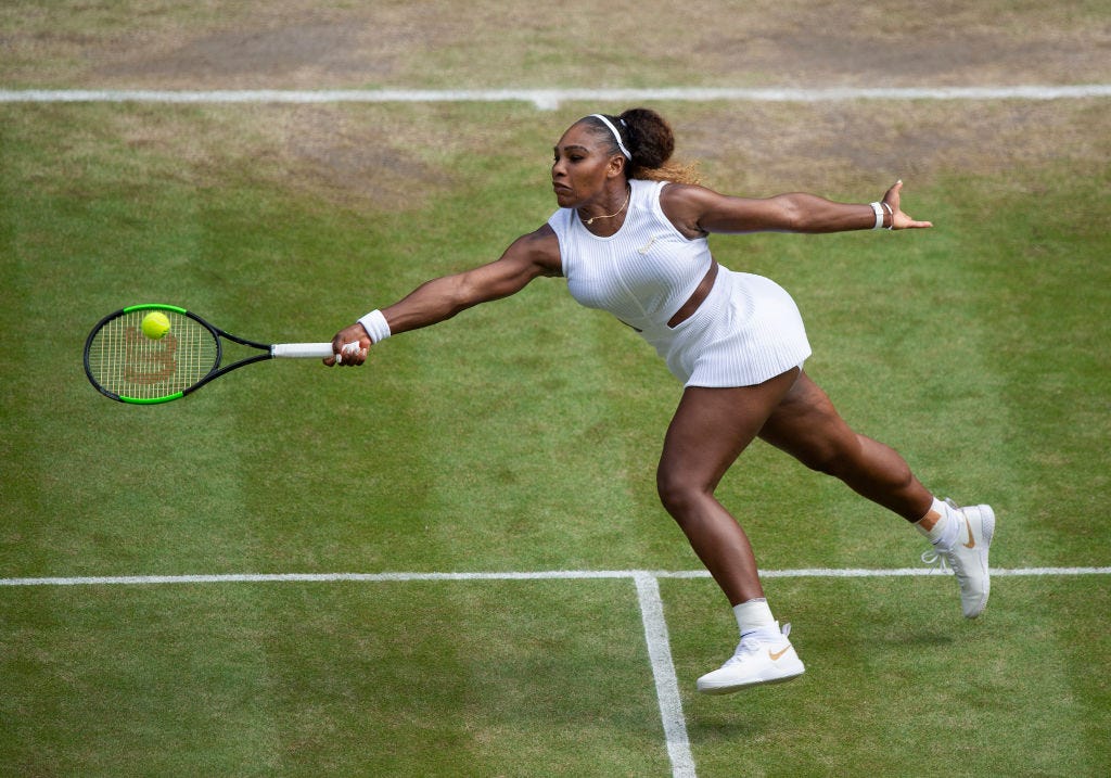 Serena Williams Bike Cooldown at Wimbledon Match - Biking With Daughter ...