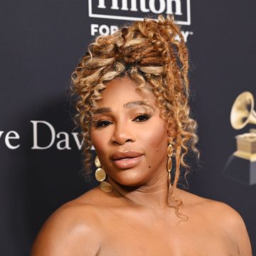 serena williams at the pre grammy gala on the red carpet