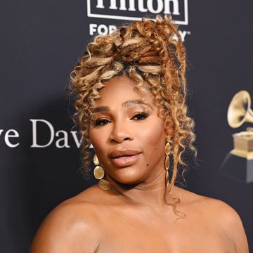 serena williams at the pre grammy gala on the red carpet
