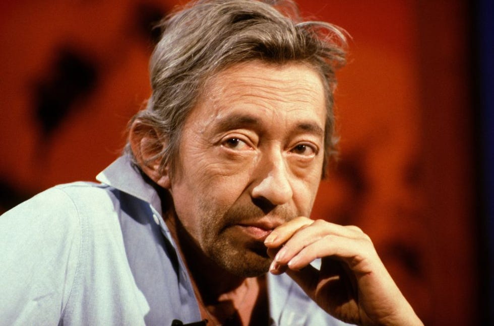 serge gainsbourg on set of tv programme le divan