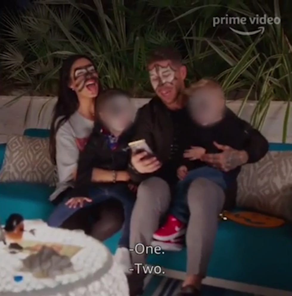 Sergio Ramos y Pilar Rubio con sus hijos