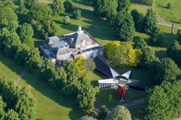 a house surrounded by trees