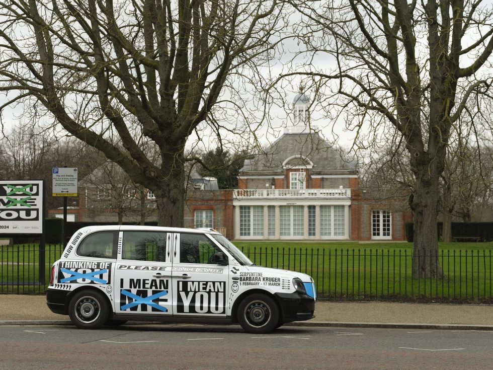 untitled, taxis, 2024, barbara kruger, serpentine gallery london