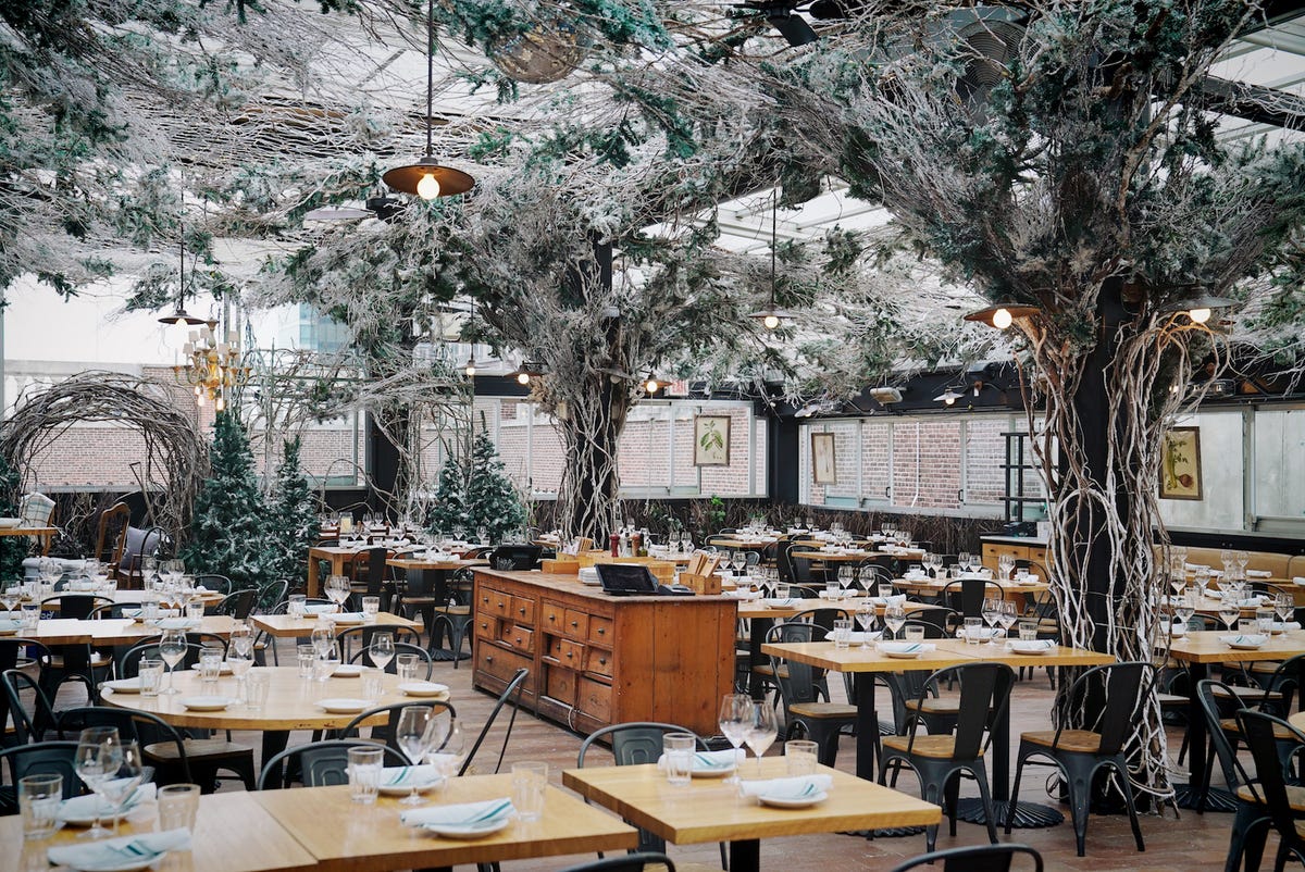 preview for This NYC Rooftop Restaurant Just Transformed Into a Winter Wonderland for the Holidays