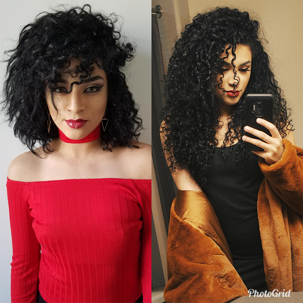 curly girl method before and after